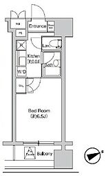 プライムアーバン大崎 1Kの間取図画像
