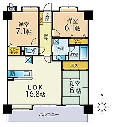 エバーライフリオ筑紫野2 3LDKの間取図画像