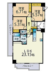 コアマンション春日大谷2 3LDKの間取図画像
