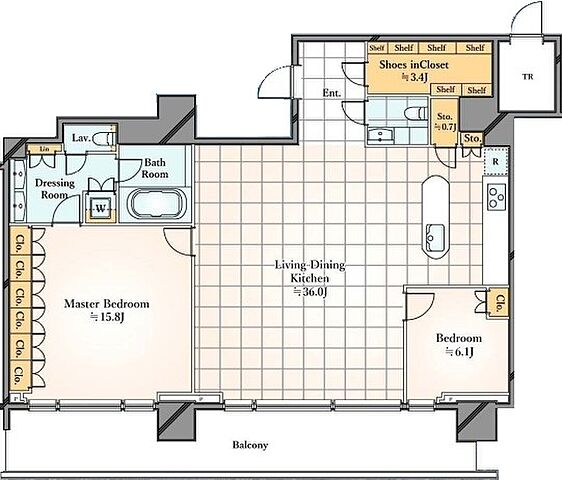 間取り THE COURT神宮外苑 20階/-