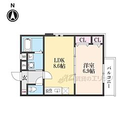 間取図画像 1LDK