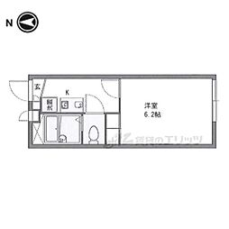 レオパレスビレック 1階1Kの間取り
