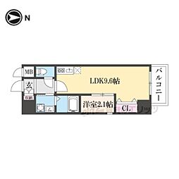 ＯＮＬＹＯＮＥ布施 901 9階1LDKの間取り