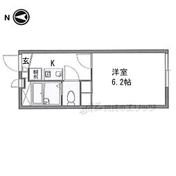 レオパレスパリワール 1Kの間取図画像