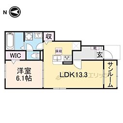 パーク ヴィラ 1LDKの間取図画像