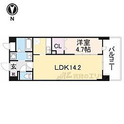メゾンラフィネ 1LDKの間取図画像