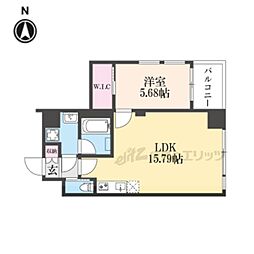 プレジオ長田 1LDKの間取図画像