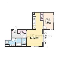 アベニール末広 1LDKの間取図画像