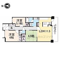 ロイヤルアーク東香里園町  ｜ 大阪府寝屋川市東香里園町（賃貸マンション3LDK・6階・72.11㎡） その1