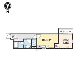 Ｓ　Ａｐｔ．門真城垣町 2階1DKの間取り