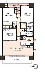 リビオ六甲ザヒルズ 3LDKの間取図画像