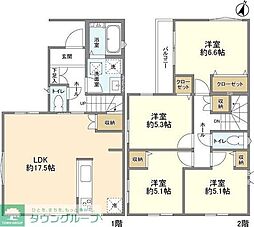 東武野田線 岩槻駅 徒歩17分の賃貸一戸建て 1階4LDKの間取り
