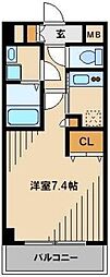 埼玉高速鉄道 浦和美園駅 徒歩1分の賃貸マンション 5階1Kの間取り