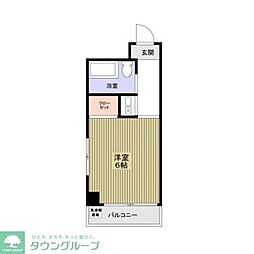 東武野田線 運河駅 徒歩7分の賃貸マンション 4階1Kの間取り