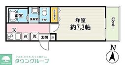 東武伊勢崎線 大袋駅 徒歩5分の賃貸アパート 1階1Kの間取り