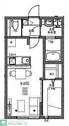東武伊勢崎線 せんげん台駅 徒歩14分の賃貸アパート 2階1LDKの間取り