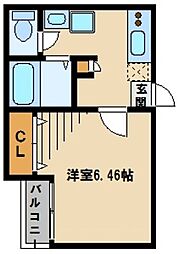 ヴィラ春日部 1Kの間取図画像