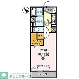 レスティングスウェル浦和 1Kの間取図画像
