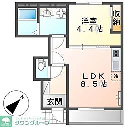 レジデンス 1LDKの間取図画像