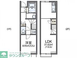 レオネクストSeaSON 1LDKの間取図画像
