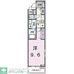 スプレンドーレ 1Kの間取図画像