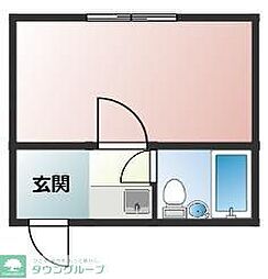 メゾンウィステリア1 1Kの間取図画像