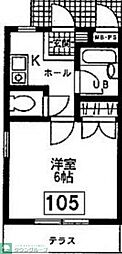 グリーンバレー久喜 1Kの間取図画像