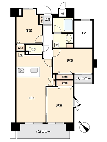 間取り ダイアパレスグランデージ池袋 7階/-