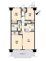 エクレール北本 2LDKの間取図画像