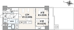 クリーンホーム千葉 2LDKの間取図画像
