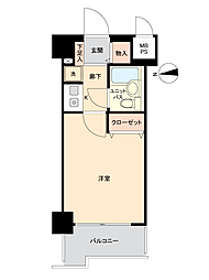 ライオンズマンション本厚木第3 1Kの間取図画像