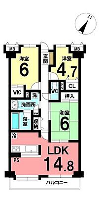 間取り メゾン・フィオーレ上足洗 5階/-