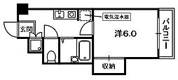 京阪本線 寝屋川市駅 徒歩12分の賃貸マンション 7階1Kの間取り