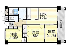 パークハイツアイリス1号館  ｜ 大阪府吹田市江坂町５丁目8番4号（賃貸マンション3LDK・1階・66.82㎡） その2