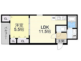 ラ・フェリシア  ｜ 大阪府吹田市寿町２丁目9番21号（賃貸アパート1LDK・1階・40.40㎡） その2