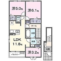 ルピナス箕面  ｜ 大阪府箕面市新稲１丁目7番（賃貸アパート3LDK・2階・62.11㎡） その2