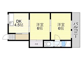 草野豊津文化A.B棟  ｜ 大阪府吹田市豊津町（賃貸アパート2K・2階・32.00㎡） その2