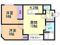 間取図画像 2LDK