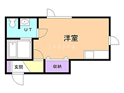メゾン・ド・ライム32 ワンルームの間取図画像