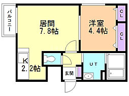プルミエ発寒 1LDKの間取図画像