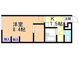 レオパレスローズ 1Kの間取図画像