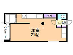 カーサベルデ琴似 1LDKの間取図画像