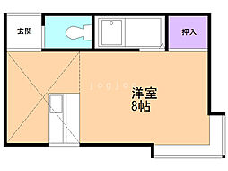 サニーパレス 1Kの間取図画像