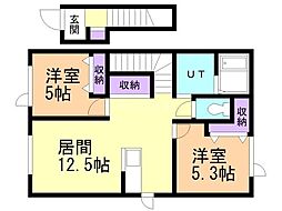 House83 2LDKの間取図画像