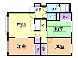 エトワール稲穂B 3LDKの間取図画像