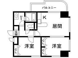 ダイアパレス琴似第3 2DKの間取図画像