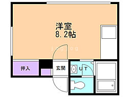 グランデージ発寒 ワンルームの間取図画像