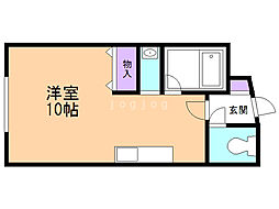 コーポ1・3 ワンルームの間取図画像
