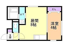 札幌市西区西町北13丁目マンション 1LDKの間取図画像