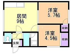 SORTE 2LDKの間取図画像